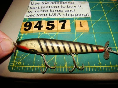 V9457 I SMITHWICK DIABLO CABALLO SEÑUELO DE PESCA DE MADERA Foto 1 de 4