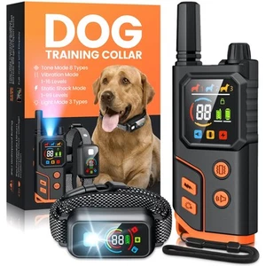 Dog Shock Collar 4000FT with Light for Night Walks, Dog Training Collar with ... - Picture 1 of 6
