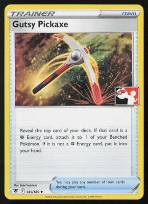 Pokemon Gutsy Pickaxe 145/189 Prize Pack Series Cards Non-Holo Pack Fresh - NM - Image 1 of 2