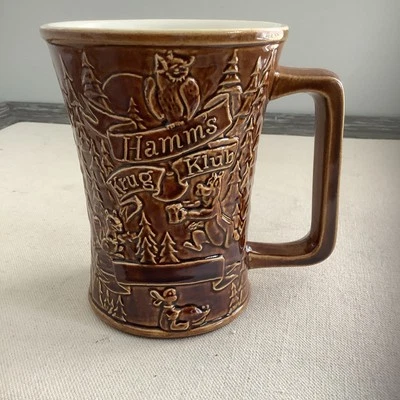 Taza vintage Red Wing Pottery Hamm's Krug Klub Beer Stein Foto 1 de 4