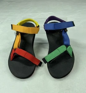 Teva Original Universal Sz 8 Womens Pride Mismatched Colors Rainbow Sandals - Picture 1 of 6
