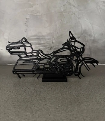  Moto stilizzata stampata in 3D - Harley Davidson Electra Glide - - Immagine 1 di 2