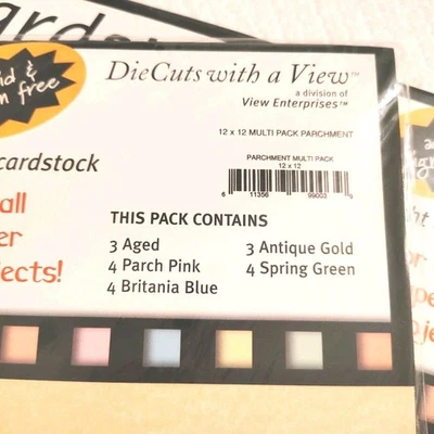 12 x 12 Parchment Paper Multi Pack DieCuts with a View - 2 Packs Sealed 36 pages - Image 1 of 4
