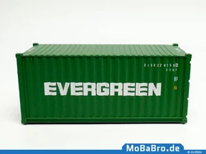 Grüner 20ft Container "EVERGREEN" in 1:87 (H0) - Picture 1 of 5