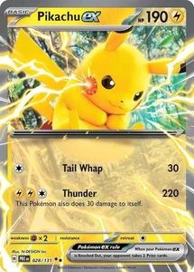 ⚡ Pikachu EX 028/131 Double Rare | Prismatic Evolutions | Pokémon TCG NM - Bild 1 von 1