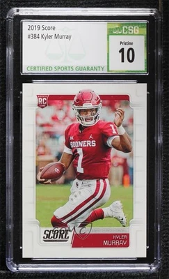 2019 Score Rookies Kyler Murray #384 CSG 10 Pristine Rookie RC - Image 1 of 2