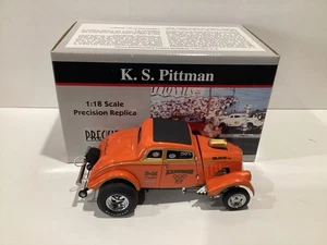 1/18 Precision Miniatures K.S. Pittman ‘33 Willy’s Gasser Coupe Orange - Picture 1 of 2