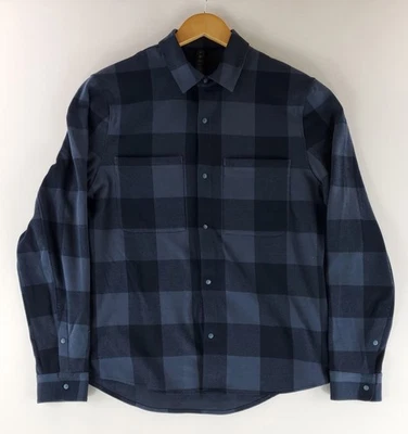 Lululemon Soft Knit Overshirt Buffalo Check Blue Plaid Long Sleeve Mens M NWT - Image 1 of 4