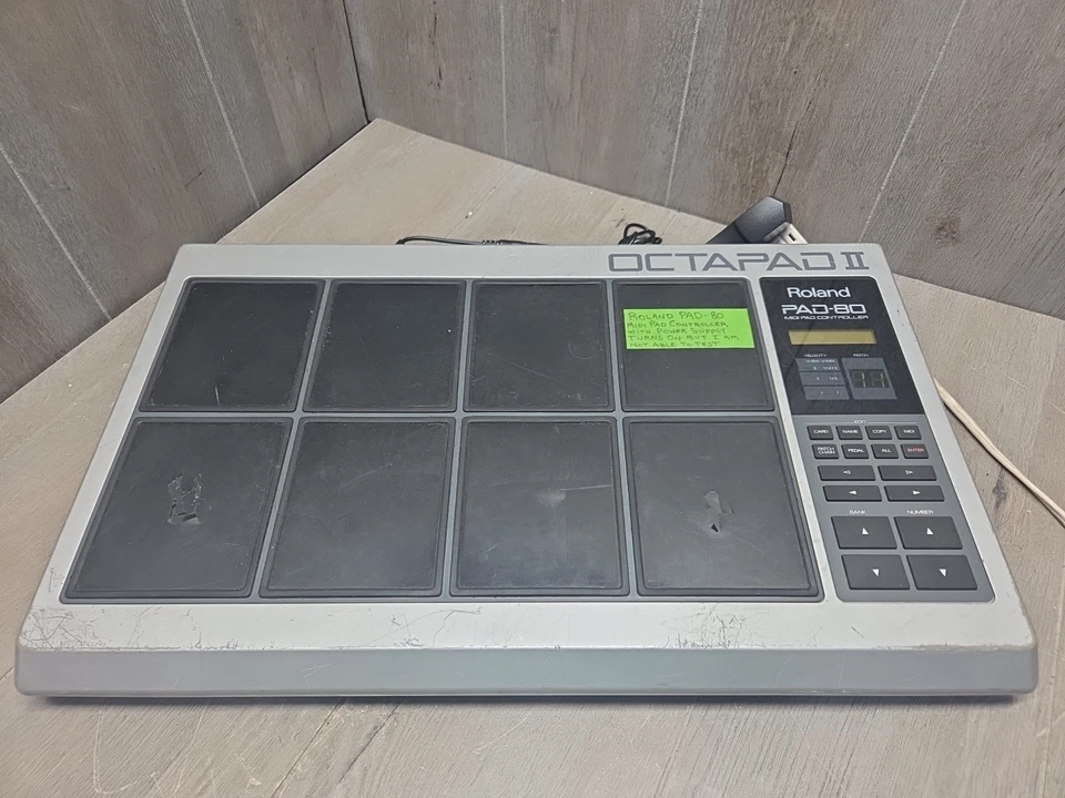 Roland Octapad II PAD 80 MIDI Pad Controller (Turns On Not Fully Tested) - Image 1 of 4