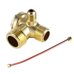 Central Pneumatic Air Compressor Check Valve 3-Port Brass 20mm/16mm/10mm-Partsph - Picture 1 of 10