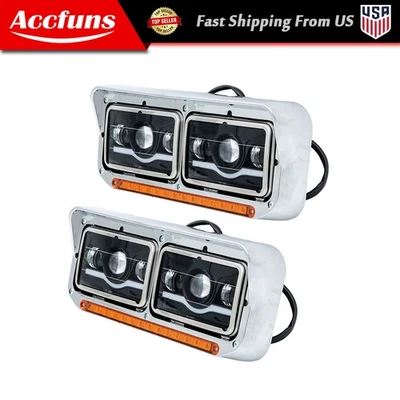 PARA 01-12 FREIGHTLINER CLASSIC/XL SEÑAL SECUENCIAL LED DRL PROYECTOR FAROS Foto 1 de 4