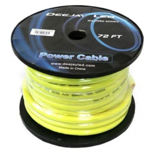 DEEJAY LED 2 Gauge 72 FT 100% Copper Power Cable Us - Picture 1 of 1