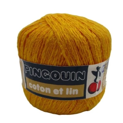Hilo de lino de algodón Pingouin Francia 50 g 150 yardas tejidos como 4 capas Foto 1 de 4