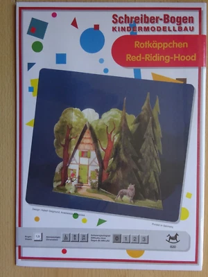 SCHREIBER Rotkäppchen Märchen Kinderbausatz Kartonbausatz NEU Bastelbogen