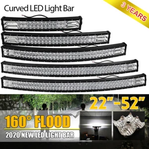 Dual Row Curved 22 32 42 50 52 LED Light Bar Spot Flood Off Road Driving ATV UTE - Picture 1 of 17