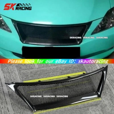 Se adapta a Lexus IS250 IS350 2011 2012 2013 parrilla delantera de fibra de carbono rejilla capó malla Foto 1 de 4