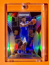 Zion Williamson MINT SILVER REFRACTOR ROOKIE PANINI PRIZM DRAFT PICKS 2019 RC!