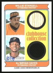 2023 Topps Heritage Clubhouse Dual Relics Ke'Bryan Hayes Willie Stargell /74