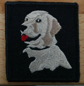 Labrador Service Dog Patch With Hook Adhesive Fastener Morale Black Border #6 - Picture 1 of 1