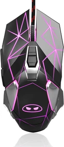 G10 Gaming Mouse Wired, 7 Colors Breathing LED Backlit Gaming Mouse, 6 Adjustabl - Picture 1 of 12