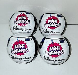NEW Lot of 4 ZURU 5 Surprise Mini Brands Disney Store Series 1 Mystery Capsule