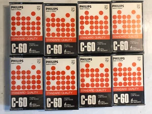 8 Cassettes audio/Tapes/Philips C-60 Ferro Low Noise/Hifi Vintage 70-80 - Photo 1/8