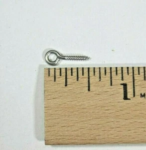 100-1/2" Ojos de Tornillo Pequeño, Acero Inoxidable para Señuelos de Pesca - Imagen 1 de 3