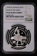 1979 Jamaica Year Of The Child $ 10 Dollar - NGC PF 69 Ultra Cameo