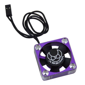 RC Aluminum 30x30x10mm Aluminum High Speed HV Cooling Fan (Silver/Purple) - Picture 1 of 4