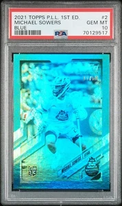 2021 Topps Premier Lacrosse League PLL 1st Edition Michael Sowers RC /50 PSA 10 - Picture 1 of 2