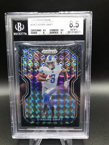 2020 Panini Prizm D’Andre Swift Black Finite 1/1 True Rookie Card BGS 8.5.