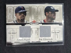 2003 Fleer Mystique Albert Pujols & Jim Edmonds Dual Relic /100 #AP-AP/JE - Picture 1 of 2