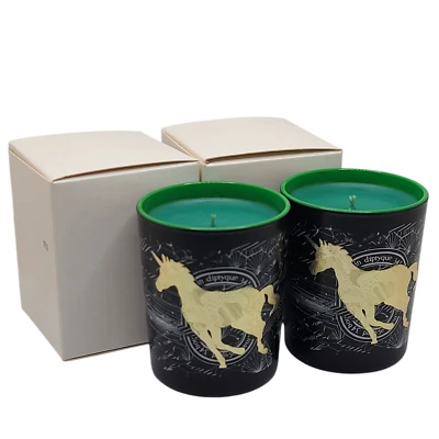 Paquete de 2 velas Diptyque Unicornio Bosque Esmerilado 70 g/2,4 oz *Nuevas en Caja Blanca Lisa* Foto 1 de 4