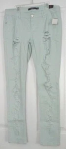 *BOOM BOOM SKINNY JEANS GRÖSSE 9 STRETCH HELLGRÜN DISTRESSED LEICHT NEU MIT ETIKETT - Bild 1 von 1