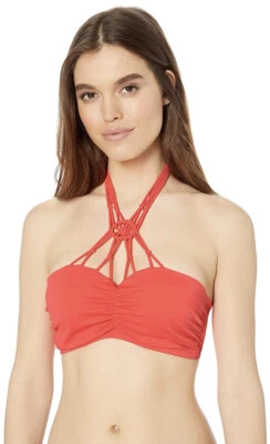 Freya Women's Macramé Molded Bandeau Underwire Bikini Top, Tropical Punch, 30E - Imagem 1 de 3