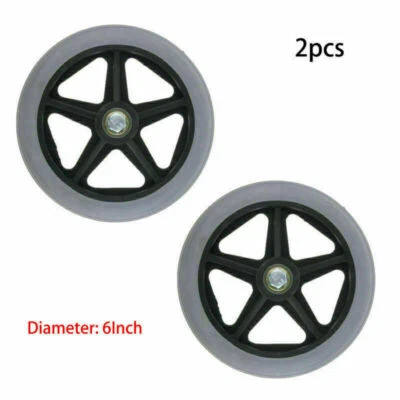 Rollstuhlreifen pannensicher 6/7/8 Zoll Größen Rollstuhl Reifen Vollgummi DE LH - Bild 1 von 4