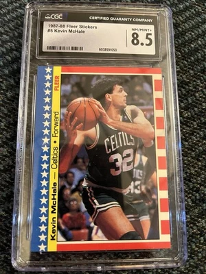 1987 Fleer Stickers #5 Kevin McHale CGC 8.5 NM/MT+ - Image 1 of 3