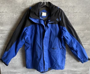 Vintage Jack Wolfskin Outdoor GORE-TEX Black & Blue Color Block Skijacke Gr. L - Bild 1 von 8