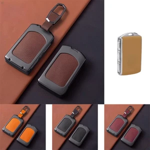Zinc Alloy Leather Car Key Case Cover For Volvo XC60 T8 XC70 S60 S90 V90 T5 T6 - Picture 1 of 12