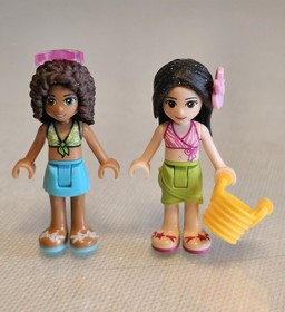 LEGO Friends Andrea & Martina Minifigure Basket , Flower & Sunglasses 41008