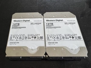 Quantity 2 - Western Digital WD100EDAZ 10TB 5400RPM 3.5" SATA Desktop Hard Drive - Picture 1 of 2
