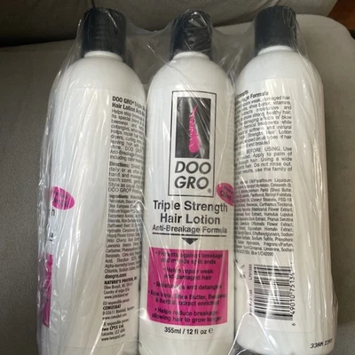 DOO GRO Triple Strength Growth Lotion 12oz  helps stop breakage -3 PACK - Image 1 of 2