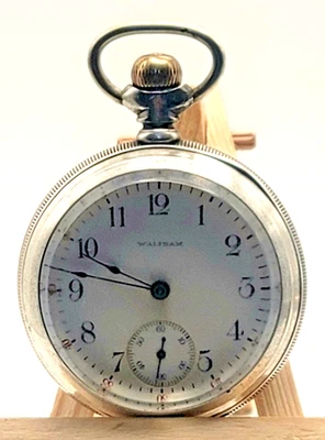 SB11WB: Waltham 18s 17J Grade 85 Model 1883 56mm Sterling Silver Pocket Watch - Image 1 of 4