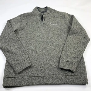 Eddie Bauer Large MINT Radiator Fleece Snap Mock Pullover Stretch Long Sleeve - Picture 1 of 7