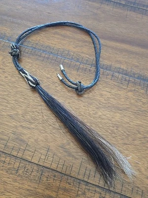 Подлинный сплетенный конский волос кожаный подбородок ремень Stampede струны Western Show Wear - Изображение 1 из 4