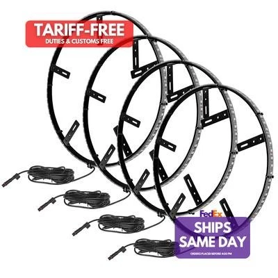 Oracle Lighting 4215-001, Kit Natural Aluminum Led Illuminated Wheel Rings White - Image 1 of 4