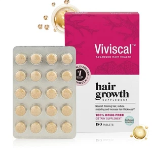Viviscal Hair Growth Dietary Supplement with Collagen Complex 180 Tablets - Picture 1 of 5