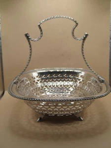 Antique Silver Plated Centre Piece Basket Good Quality Bon Bon Dish Hard Solder - Picture 1 of 4