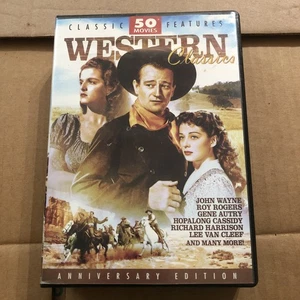 Gunslinger Classics 12 Disc Set 50 Classic Western Movies from 1930's-1970's NEW - Picture 1 of 2