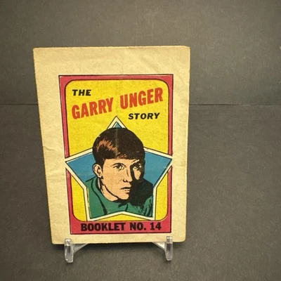 1971-72 O-Pee-Chee INSERT BOOKLET #14 Garry Unger EX - Image 1 of 3